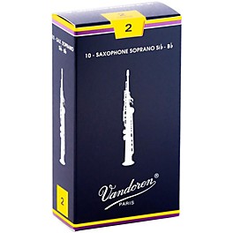 Vandoren Soprano Saxophone Reeds Strength 4 Box of 10 Vandoren Soprano Saxophone Reeds Strength 2 Box of 10