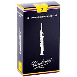 Vandoren Soprano Saxophone Reeds Strength 3 Box of 10 Vandoren Soprano Saxophone Reeds Strength 3 Box of 10