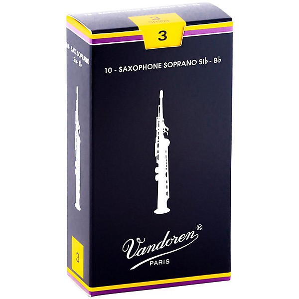 Vandoren Soprano Saxophone Reeds Strength 3 Box of 10