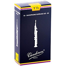 Vandoren Soprano Saxophone Reeds Strength 4 Box of 10 Vandoren Soprano Saxophone Reeds Strength 1.5 Box of 10