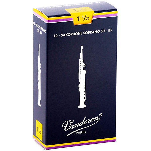 Vandoren Soprano Saxophone Reeds Strength 1.5 Box of 10