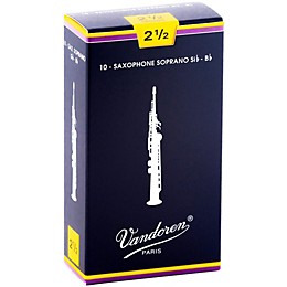 Vandoren Soprano Saxophone Reeds Strength 2.5 Box of 10