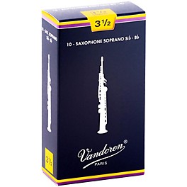 Vandoren Soprano Saxophone Reeds Strength 4 Box of 10 Vandoren Soprano Saxophone Reeds Strength 3.5 Box of 10