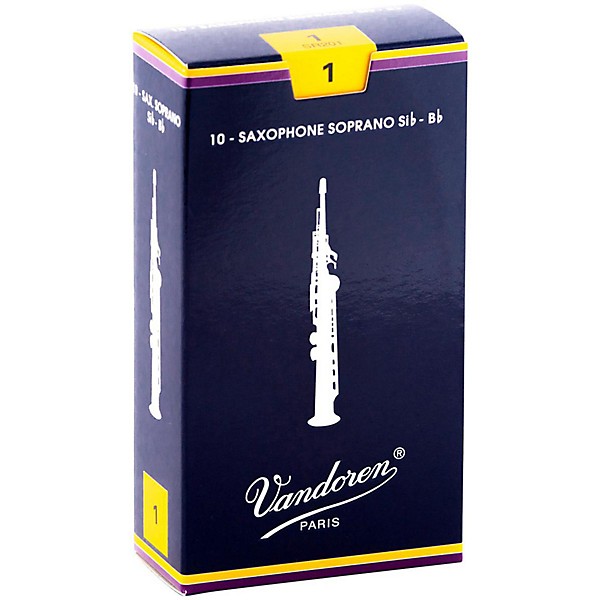 Vandoren Soprano Saxophone Reeds Strength 1 Box of 10