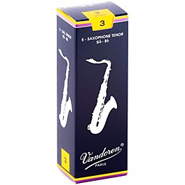 Vandoren Tenor Saxophone Reeds Strength 3 Box of 5 Vandoren Tenor Saxophone Reeds Strength 3 Box of 5