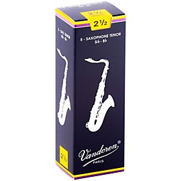 Vandoren Tenor Saxophone Reeds Strength 3 Box of 5 Vandoren Tenor Saxophone Reeds Strength 2.5 Box of 5