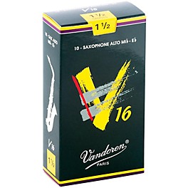 Vandoren Alto Sax V16 Reeds Strength 1.5 Box of 10 Vandoren Alto Sax V16 Reeds Strength 1.5 Box of 10