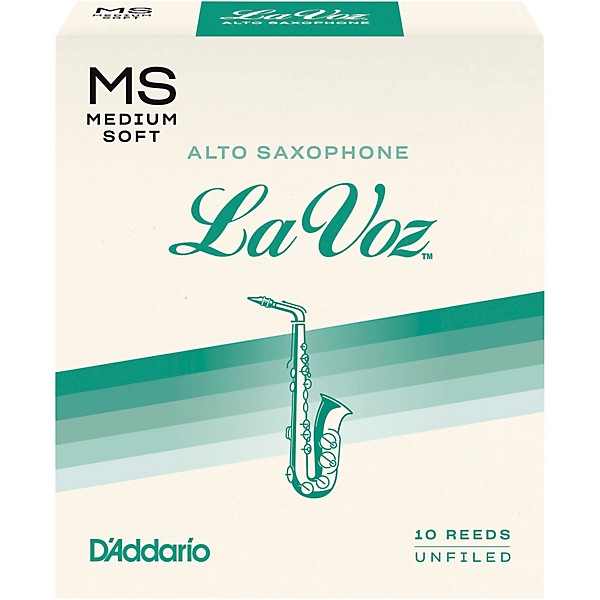 La Voz Alto Saxophone Reeds Medium Soft Box of 10 | Guitar Center