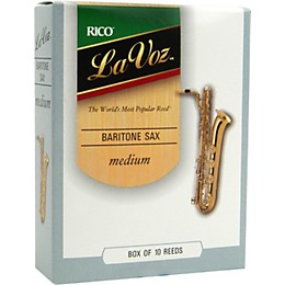 Clearance La Voz Baritone Saxophone Reeds Medium Box of 10