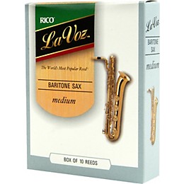 Clearance La Voz Baritone Saxophone Reeds Medium Box of 10