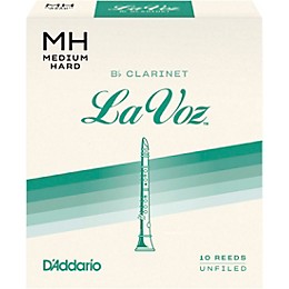 La Voz Bb Clarinet Reeds Medium Hard Box of 10