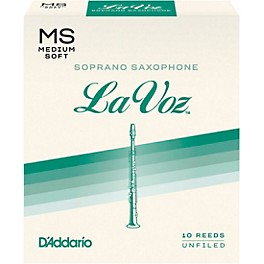 La Voz Soprano Saxophone Reeds Medium Soft Box of 10 La Voz Soprano Saxophone Reeds Medium Soft Box of 10