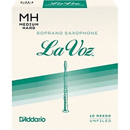 La Voz Soprano Saxophone Reeds Medium Hard Box of 10