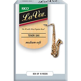 La Voz Tenor Saxophone Reeds Medium Soft Box of 10