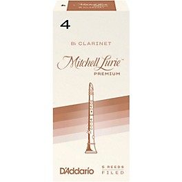 Mitchell Lurie Premium Bb Clarinet Reeds Strength 4.5 Box of 5 Mitchell Lurie Premium Bb Clarinet Reeds Strength 4 Box of 5