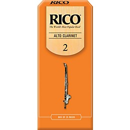 Rico Alto Clarinet Reeds, Box of 25 Strength 2