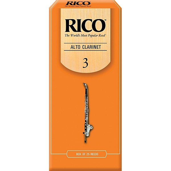 Rico Alto Clarinet Reeds, Box of 25 Strength 3