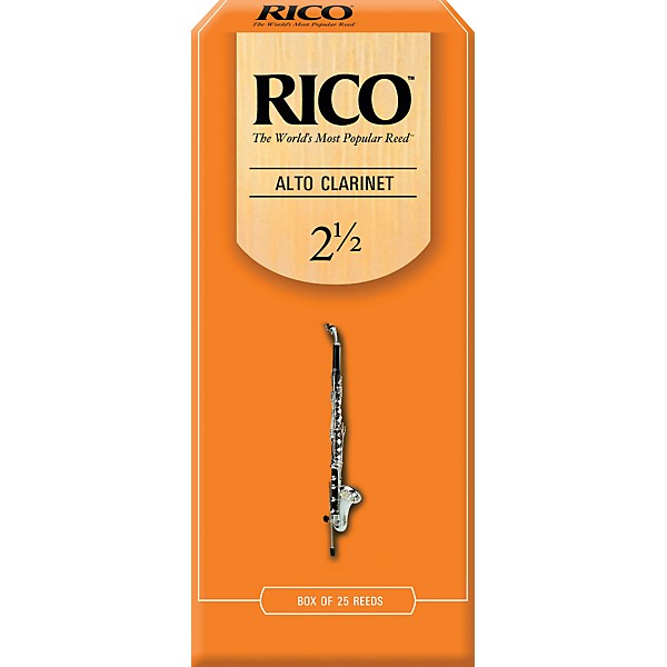 Rico Alto Clarinet Reeds, Box of 25 Strength 2.5