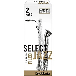 Clearance D'Addario Woodwinds Select Jazz Filed Baritone Saxophone Reeds Strength 2 Hard Box of 5