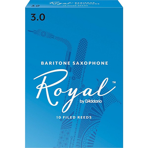 Rico Royal Baritone Saxophone Reeds, Box of 10 Strength 3