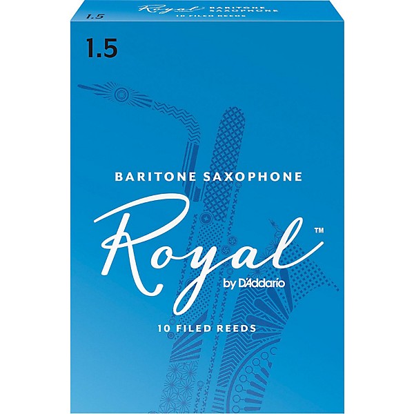 Rico Royal Baritone Saxophone Reeds, Box of 10 Strength 1.5