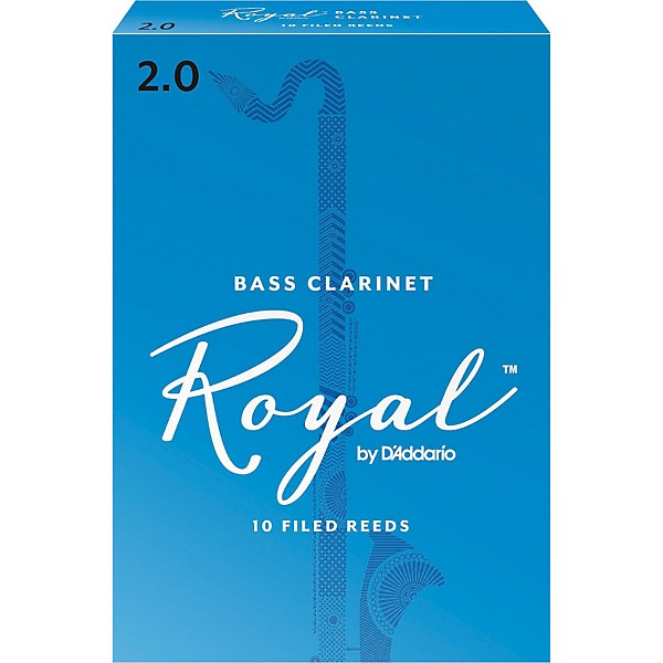 Rico Royal Bass Clarinet Reeds, Box of 10 Strength 2