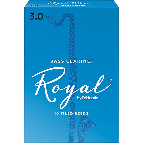 Rico Royal Bass Clarinet Reeds, Box of 10 Strength 3