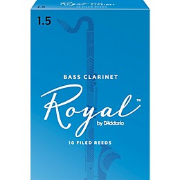 Rico Royal Bass Clarinet Reeds, Box of 10 Strength 1.5