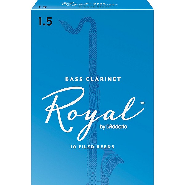 Rico Royal Bass Clarinet Reeds, Box of 10 Strength 1.5