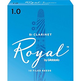 Rico Royal Bb Clarinet Reeds, Box of 10 Strength 3 Rico Royal Bb Clarinet Reeds, Box of 10 Strength 1