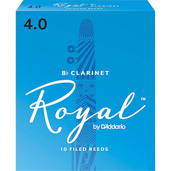 Rico Royal Bb Clarinet Reeds, Box of 10 Strength 4