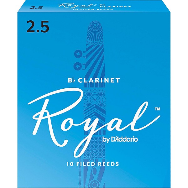 Rico Royal Bb Clarinet Reeds, Box of 10 Strength 2.5