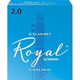 Rico Royal Eb Clarinet Reeds, Box of 10 Strength 2.5 Rico Royal Eb Clarinet Reeds, Box of 10 Strength 2