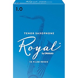 Rico Royal Tenor Saxophone Reeds, Box of 10 Strength 2 Rico Royal Tenor Saxophone Reeds, Box of 10 Strength 1