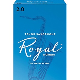 Rico Royal Tenor Saxophone Reeds, Box of 10 Strength 2.5 Rico Royal Tenor Saxophone Reeds, Box of 10 Strength 2