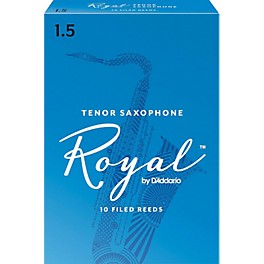 Rico Royal Tenor Saxophone Reeds, Box of 10 Strength 2.5 Rico Royal Tenor Saxophone Reeds, Box of 10 Strength 1.5