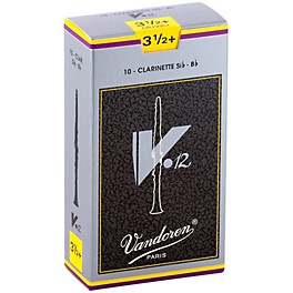 Vandoren V12 Bb Clarinet Reeds Strength 3.5 Box of 10 Vandoren V12 Bb Clarinet Reeds Strength 3.5+ Box of 10