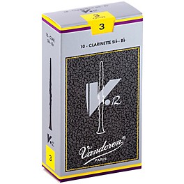 Vandoren V12 Bb Clarinet Reeds Strength 3.5 Box of 10 Vandoren V12 Bb Clarinet Reeds Strength 3 Box of 10