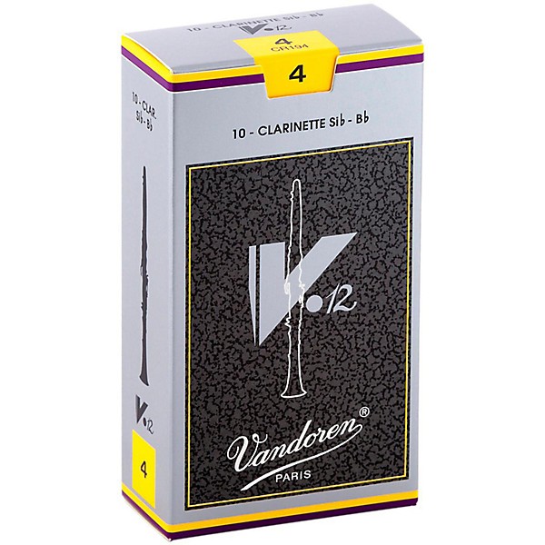 Vandoren V12 Bb Clarinet Reeds Strength 4 Box of 10