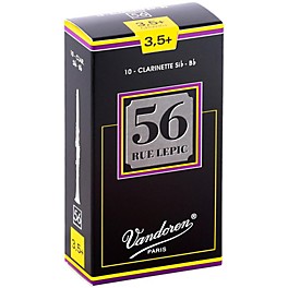 Vandoren 56 rue Lepic Bb Clarinet Reeds Strength 2.5 Box o... Vandoren 56 rue Lepic Bb Clarinet Reeds Strength 3.5+ Box of 10