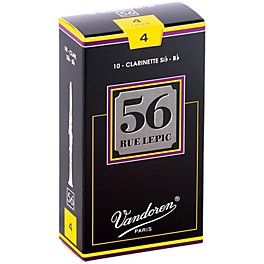 Vandoren 56 rue Lepic Bb Clarinet Reeds Strength 2.5 Box of 10 Vandoren 56 rue Lepic Bb Clarinet Reeds Strength 4 Box of 10