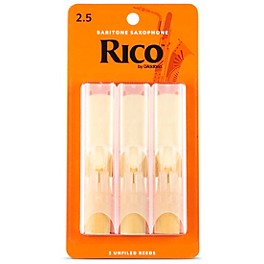 Rico Baritone Saxophone Reeds, Box of 3 Strength 2 Box of 3 Rico Baritone Saxophone Reeds, Box of 3 Strength 2.5 Box of 3