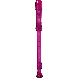 Canto One-Piece Translucent Soprano Recorder with Baroque Fingering Transparent Purple