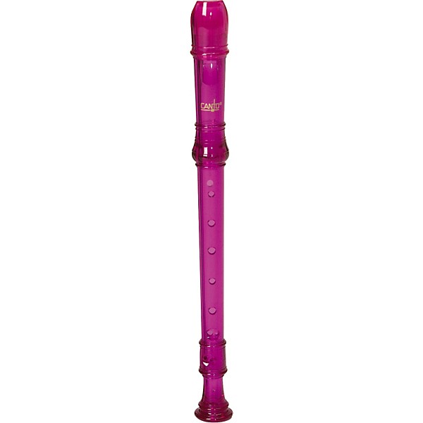 Canto One-Piece Translucent Soprano Recorder with Baroque Fingering Transparent Purple