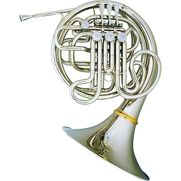Hans Hoyer Myron Bloom 7802 Bb/F Double French Horn String Mechanism Nickel