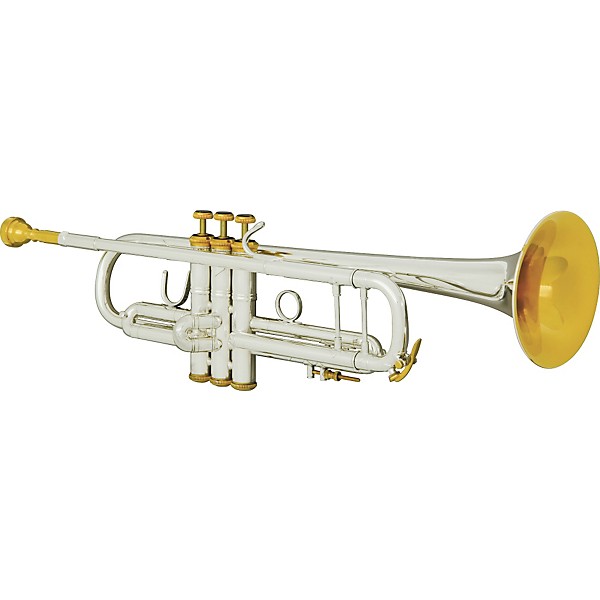 Open Box Bach 180S Custom Stradivarius Series Bb Trumpet with FREE Upgrades Level 2 180WB Silver, Gold Trim 190839889454