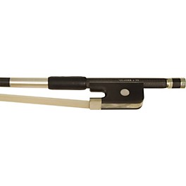 ... Glasser Bass Bow French Braided Carbon Fiber Round, Fully Lined Ebony Frog, Nickel Wire Grip & Tip French, Round 3/4 Size