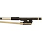 Glasser Bass Bow French Braided Carbon Fiber Round, Fully Lined Ebony Frog, Nickel Wire Grip & Tip French, Round 3/4 Size thumbnail
