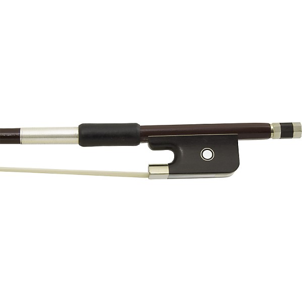 Glasser Bass Bow French Advanced Composite, Fully-Lined Ebony Frog, Nickel Wire Grip French 3/4 Size
