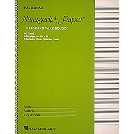 Hal Leonard Manuscript Paper 96 Page Wirebound 12 Staves Hal Leonard Manuscript Paper 96 Page Wirebound 12 Staves